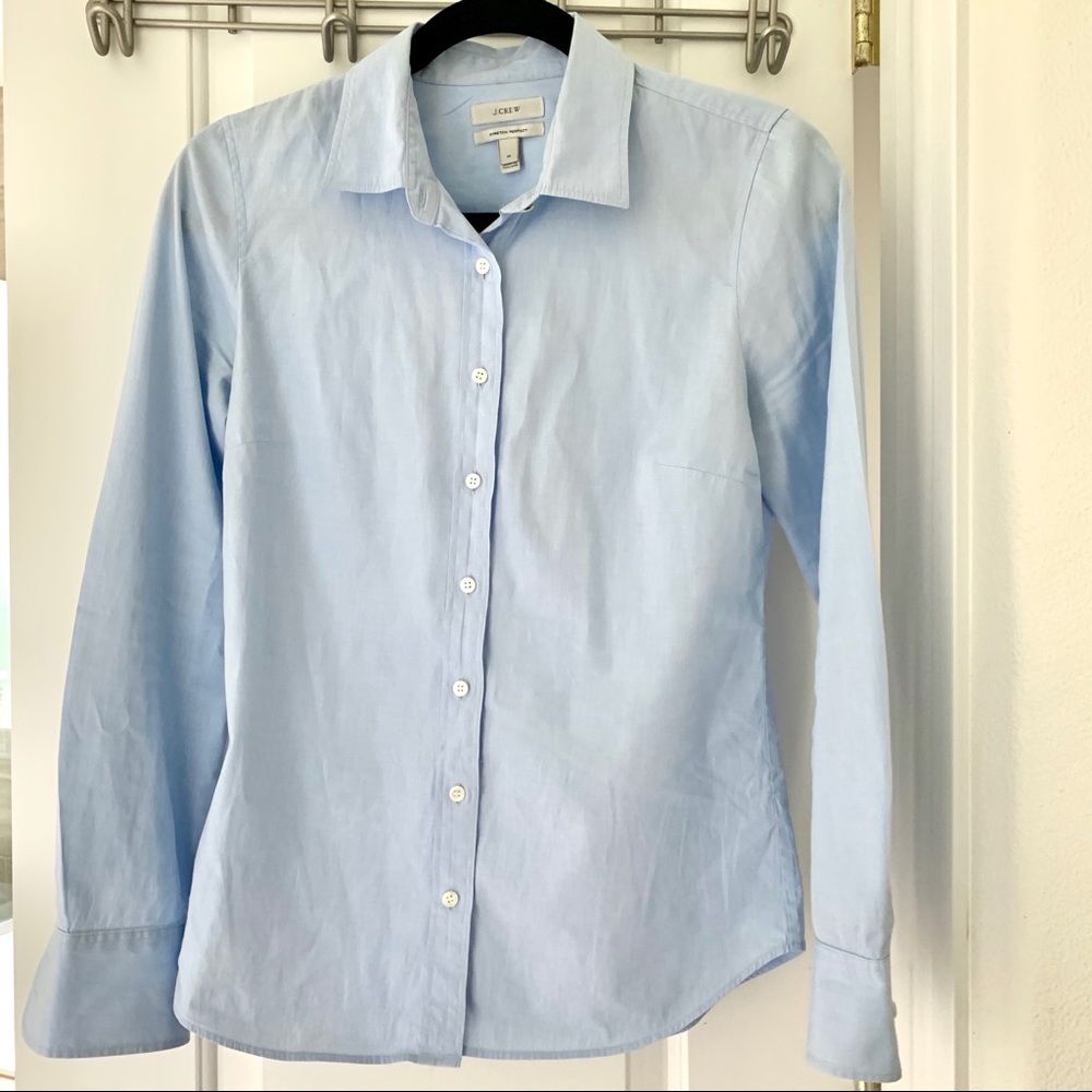 Jcrew light blue button up top